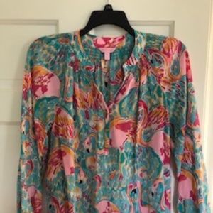 Lilly Pulitzer Elsa Top in Peel and Eat Flamingo